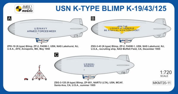 [MKM720-11] Typ K Blimp (K-19/43/125) 'Speciální markingy' - Image 2