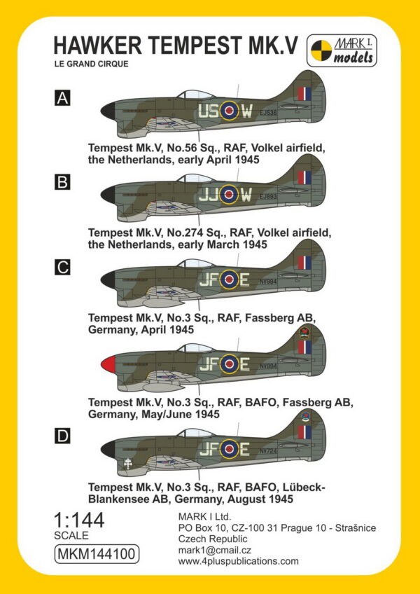 [MKM144100L] Hawker Tempest Mk.V ,Velký cirkus' (Clostermann) - Image 2
