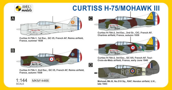 [MKM144066] Curtiss H-75/Mohawk Mk.III ,Francouzský a britský stíhač' - Image 2