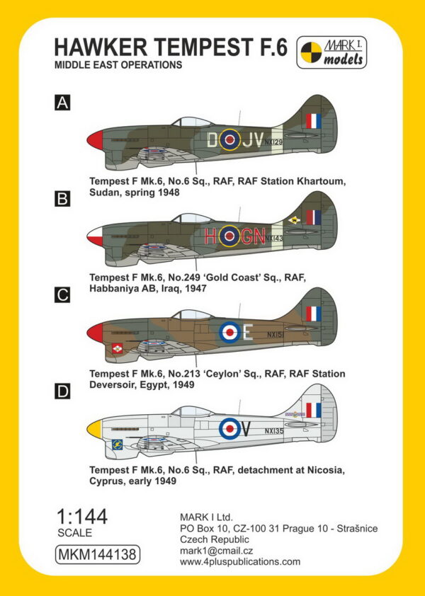 [MKM144138L] Hawker Tempest F.6 ,Operace na Středním východě‘ - Image 2