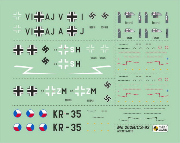 [MKM144118] Messerschmitt Me 262B Schwalbe/Avia CS-92 ‘Jet Trainer’ - Image 3