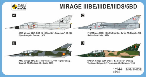 [MKM144132] Mirage IIIBE/DE/BS/5BD Dvoumístný letoun ,Evropští uživatelé’ - Image 2