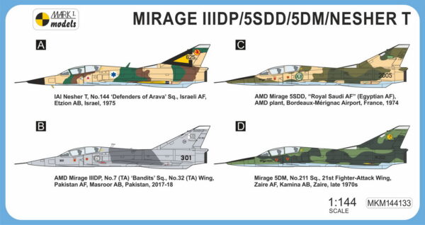[MKM144133] Mirage IIIDP/5SDD/5DM/Nesher T Dvoumístný letoun ,Asie & Afrika' - Image 2