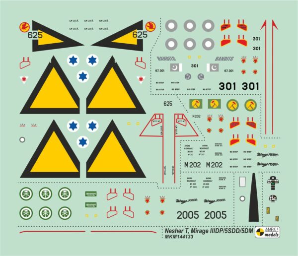 [MKM144133] Mirage IIIDP/5SDD/5DM/Nesher T Dvoumístný letoun ,Asie & Afrika' - Image 3