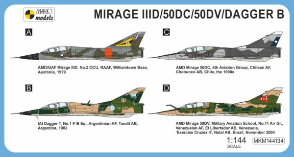 [MKM144134] Mirage IIID/50DC/50DV/Dagger B Dvoumístný letoun ,Austrálie & Jižní Amerika' - Image 2