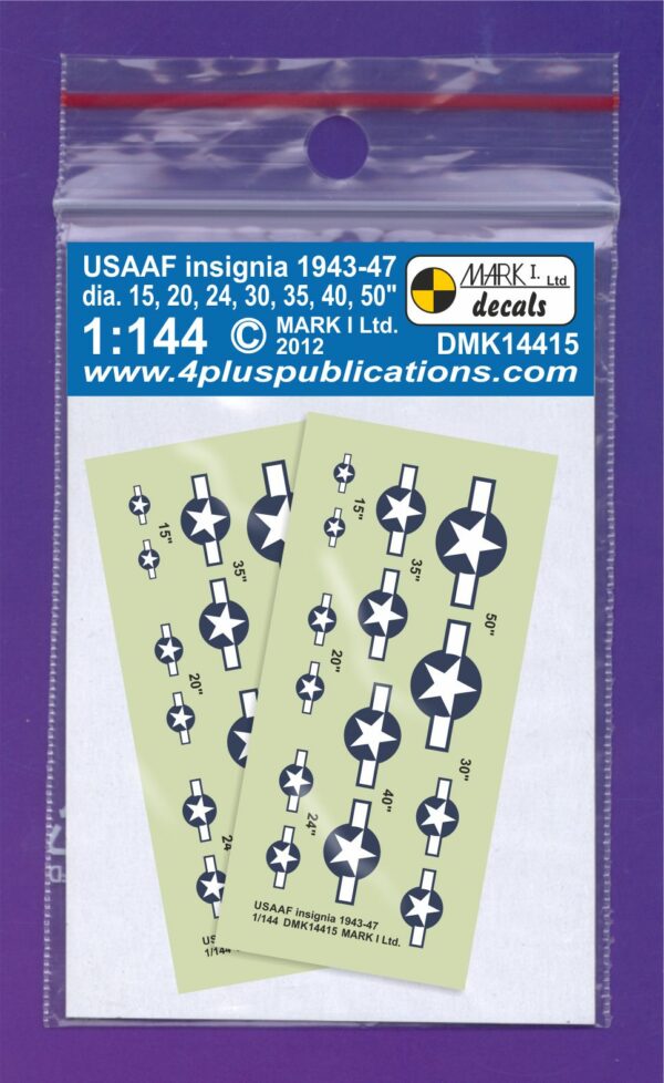 [DMK14415] USAAF výsostné znaky 1943-47
