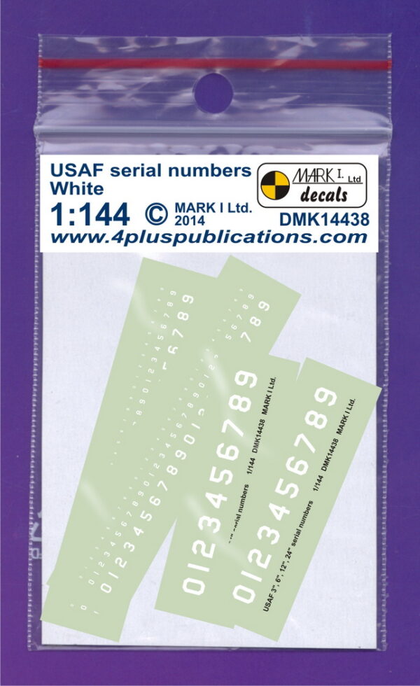 [DMK14438] USAF sériové číslice - bílé