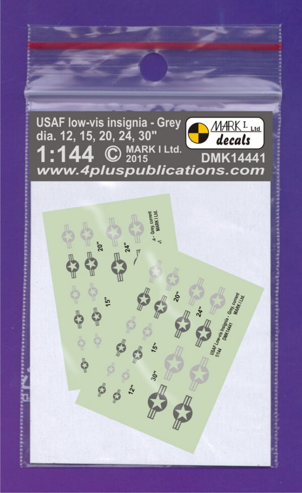 [DMK14441] USAF Low-vis Insignia, current - Grey