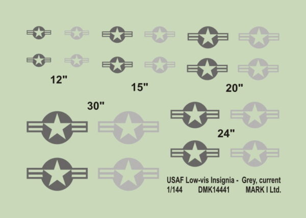 [DMK14441] USAF Low-vis Insignia, current - Grey - Image 2