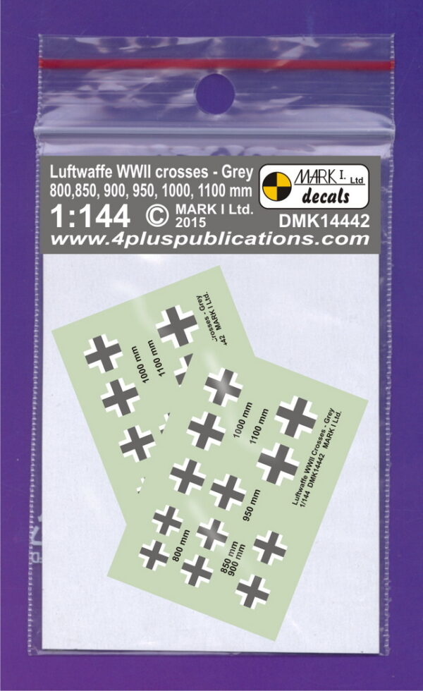 [DMK14442] Luftwaffe výsostné znaky (Balkenkreuz), pozdější typ - šedé