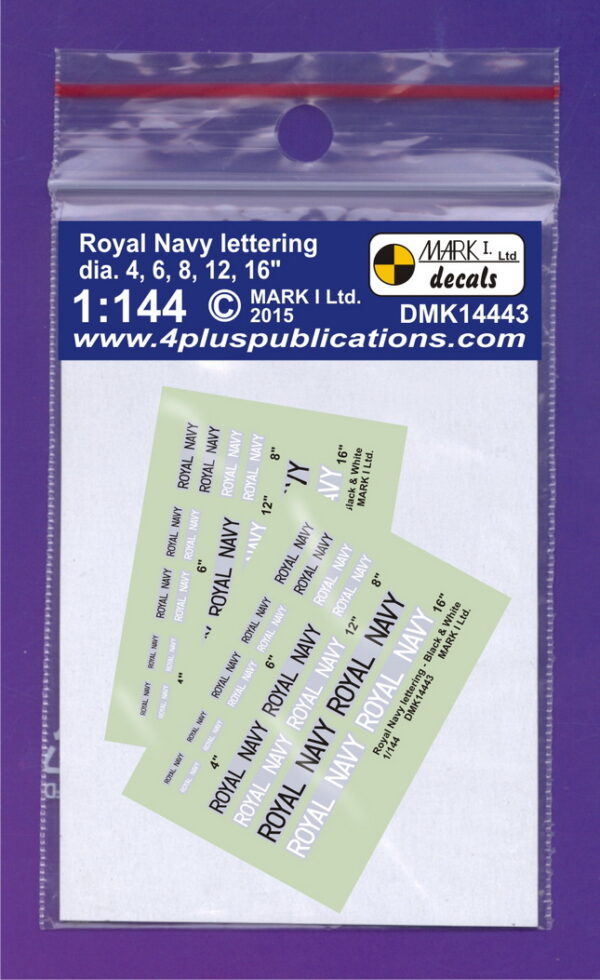 [DMK14443] Royal Navy nápisy - bílé & černé