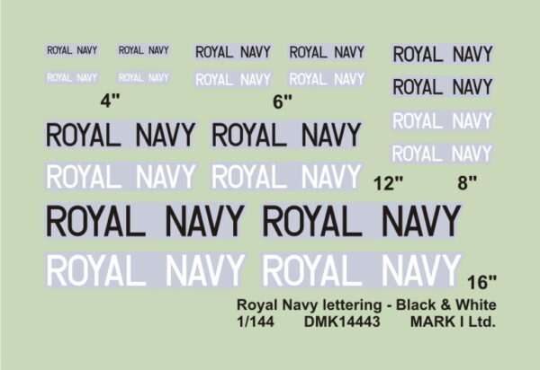 [DMK14443] Royal Navy nápisy - bílé & černé - Image 2