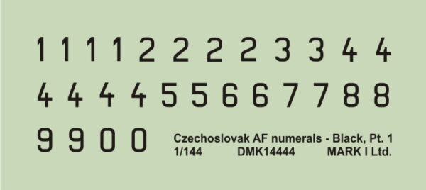 [DMK14444] Evidenční číslice čs. letectvo - černé, 1. díl - Image 2