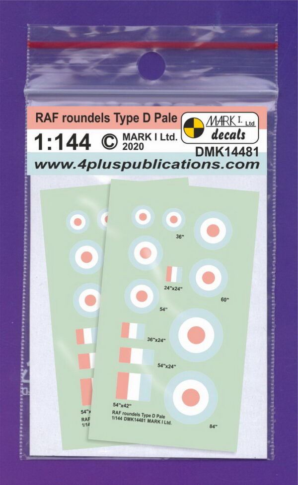 [DMK14481] RAF výsostné znaky Low-vis Typ D - bledé barvy