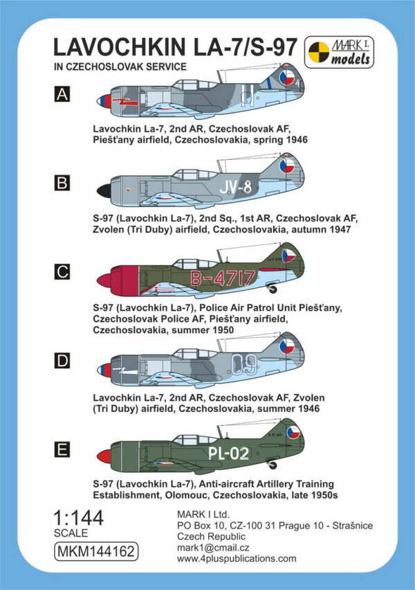 [MKM144162L] Lavočkin La-7/S-97 ,V Československu' - Image 2