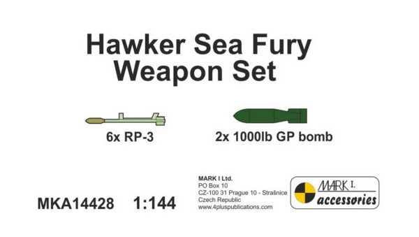 [MKA14428] Sea Fury zbraňový set