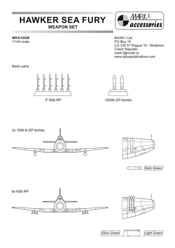 [MKA14428] Sea Fury zbraňový set - Image 4