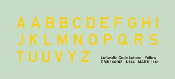 [DMK144102] Luftwaffe kódová písmena - žlutá - Image 2