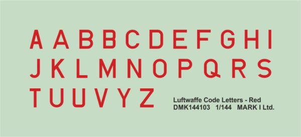 [DMK144103] Luftwaffe kódová písmena - červená - Image 2