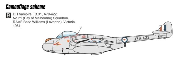 [CMR72-217] DH Vampire FB.31 ,Služba v RAAF‘ - Image 3