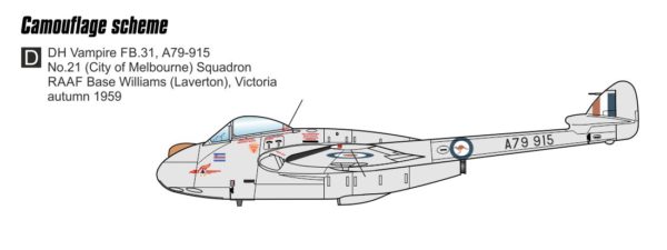 [CMR72-217] DH Vampire FB.31 ,Služba v RAAF‘ - Image 5