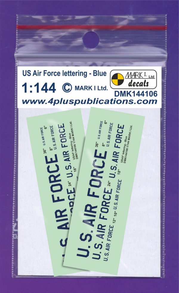 [DMK144106] USAF nápisy - modré