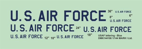 [DMK144106] USAF nápisy - modré - Image 2