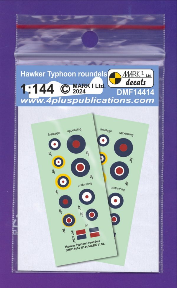 [DMF14414] Hawker Typhoon znaky a trikolóry
