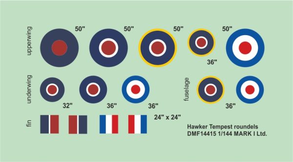 [DMF14415] Hawker Tempest znaky a trikolóry - Image 2