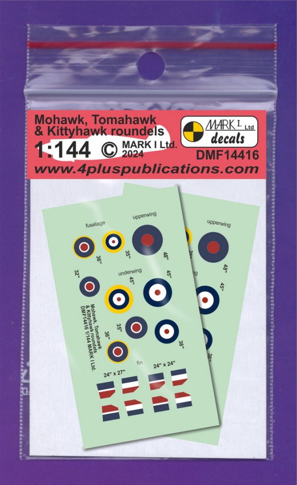 [DMF14416] Mohawk, Tomahawk & Kittyhawk znaky a trikolóry