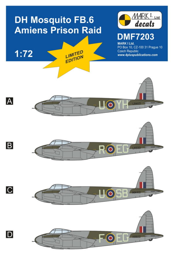 [DMF7203] DH Mosquito FB.VI ‚Nálet na věznici v Amiens‘