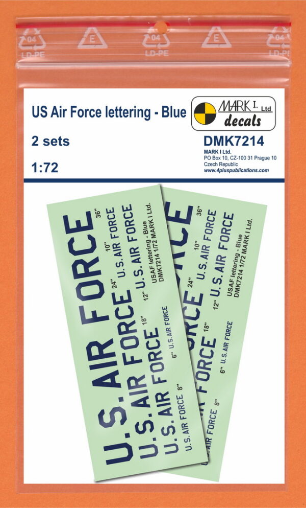 [DMK7214] USAF nápisy - modré