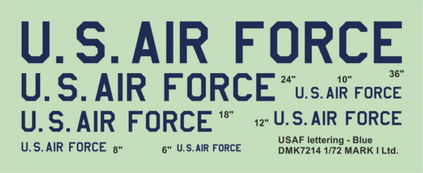 [DMK7214] USAF nápisy - modré - Image 2
