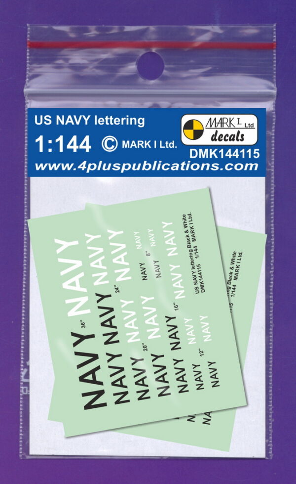 [DMK144115] US Navy nápisy - bílé & černé
