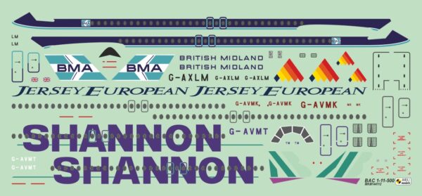 [MKM144112] BAC 1-11-500 ,Super One-Eleven‘ British Midland, Jersey European, Shannon - Image 3