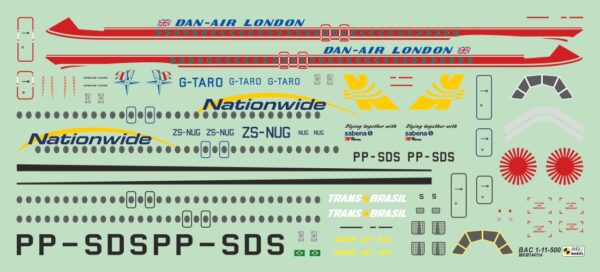 [MKM144114] BAC 1-11-500 ,Super One-Eleven‘ Dan-Air, Nationwide, Trans Brasil - Image 3