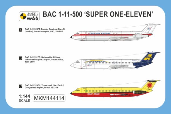 [MKM144114] BAC 1-11-500 ,Super One-Eleven‘ Dan-Air, Nationwide, Trans Brasil - Image 2