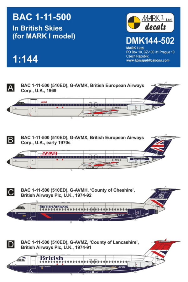 [DMK144-502] BAC 1-11-500 ,Na britském nebi‘