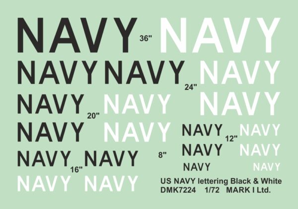 [DMK7224] US Navy lettering - Black & White - Image 2