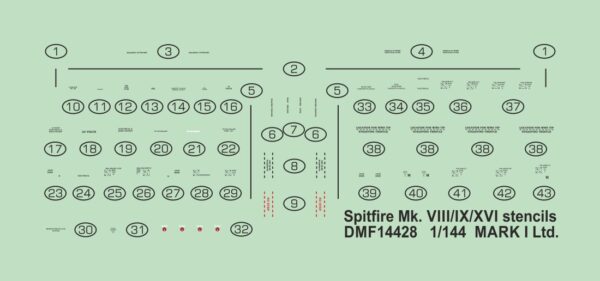[DMF14428] Spitfire Mk.VIII/IX/XVI popisky - Image 2