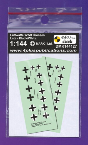 [DMK144127] Luftwaffe WWII Crosses (Balkenkreuz), late type - Black/White