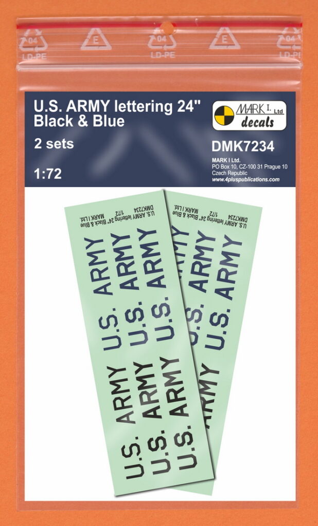 [DMK7234] US Army 24″ lettering – Black and Blue
