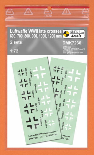 [DMK7236] Luftwaffe Crosses (Balkenkreuz), late type - Black and White